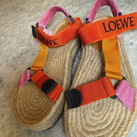 Loewe x Paula Ibiza strappy Espadrille sandals women size 37 platformcomfortable - Picture 5 of 7